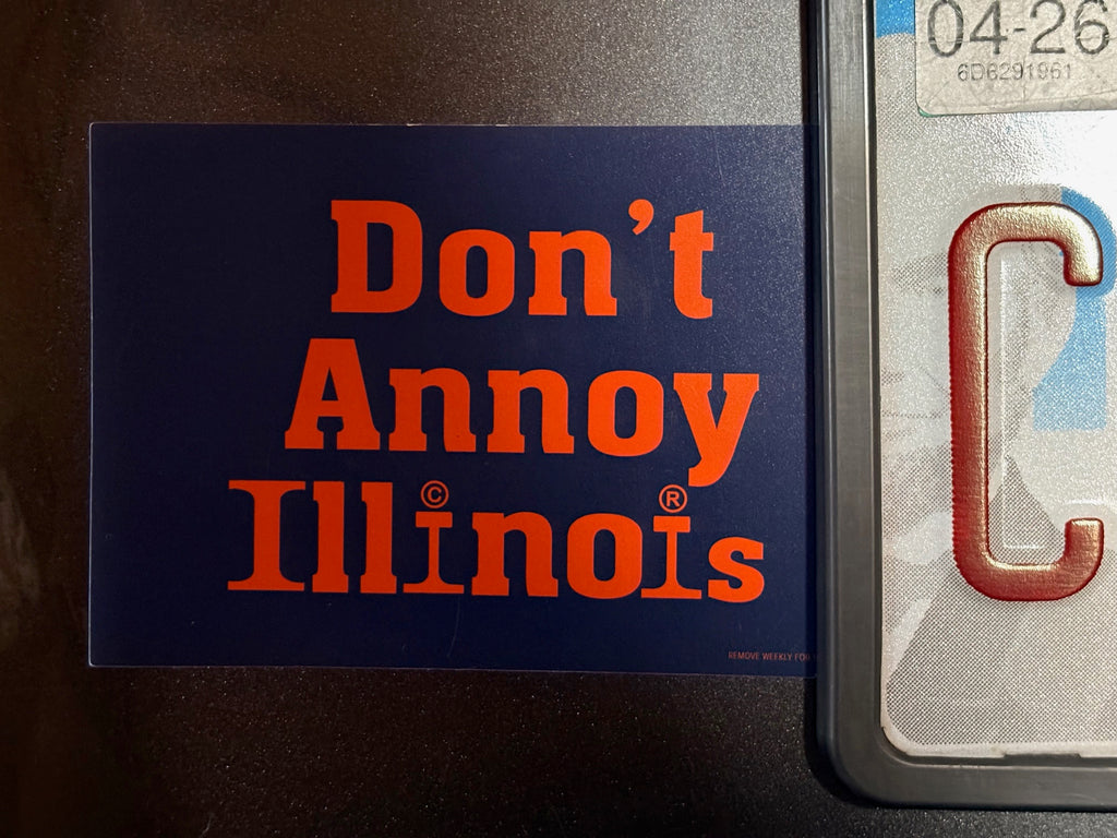 Orange on Navy Large Car Magnet – 4x6