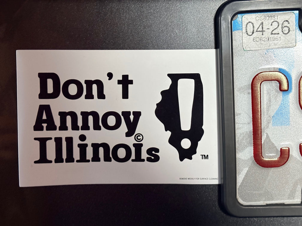 Black on White Large Car Magnet – 4x6