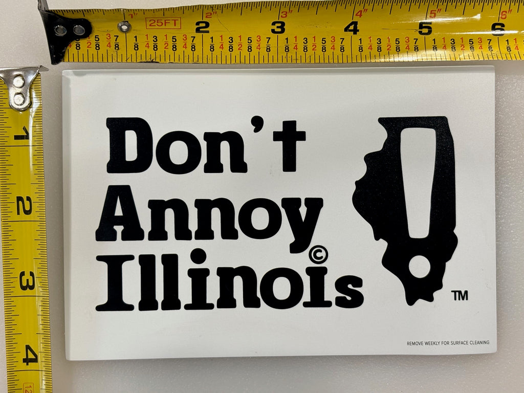 Black on White Large Car Magnet – 4x6