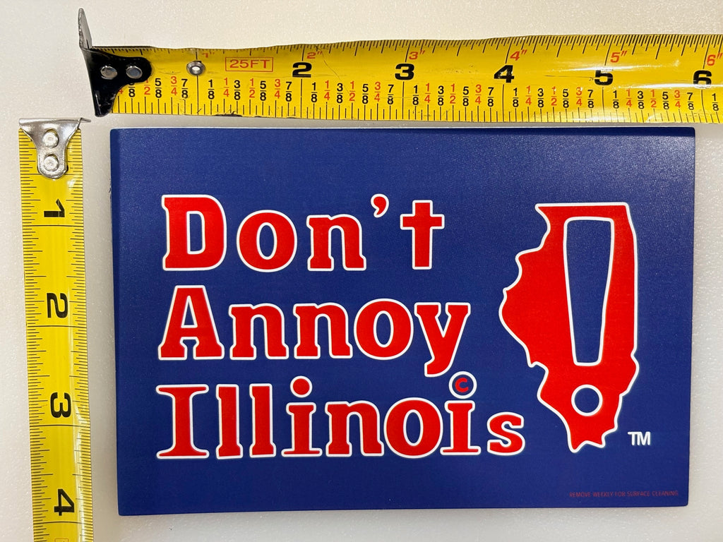 Red on Blue Large Car Magnet – 4x6