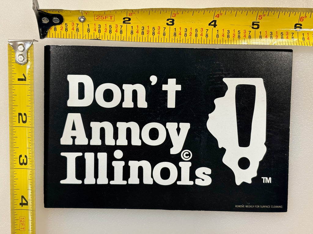 White on Black Large Car Magnet – 4x6