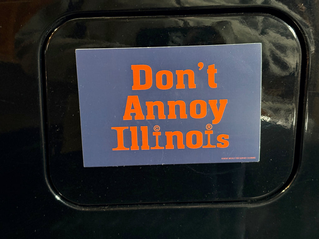 Orange on Navy Large Car Magnet – 4x6