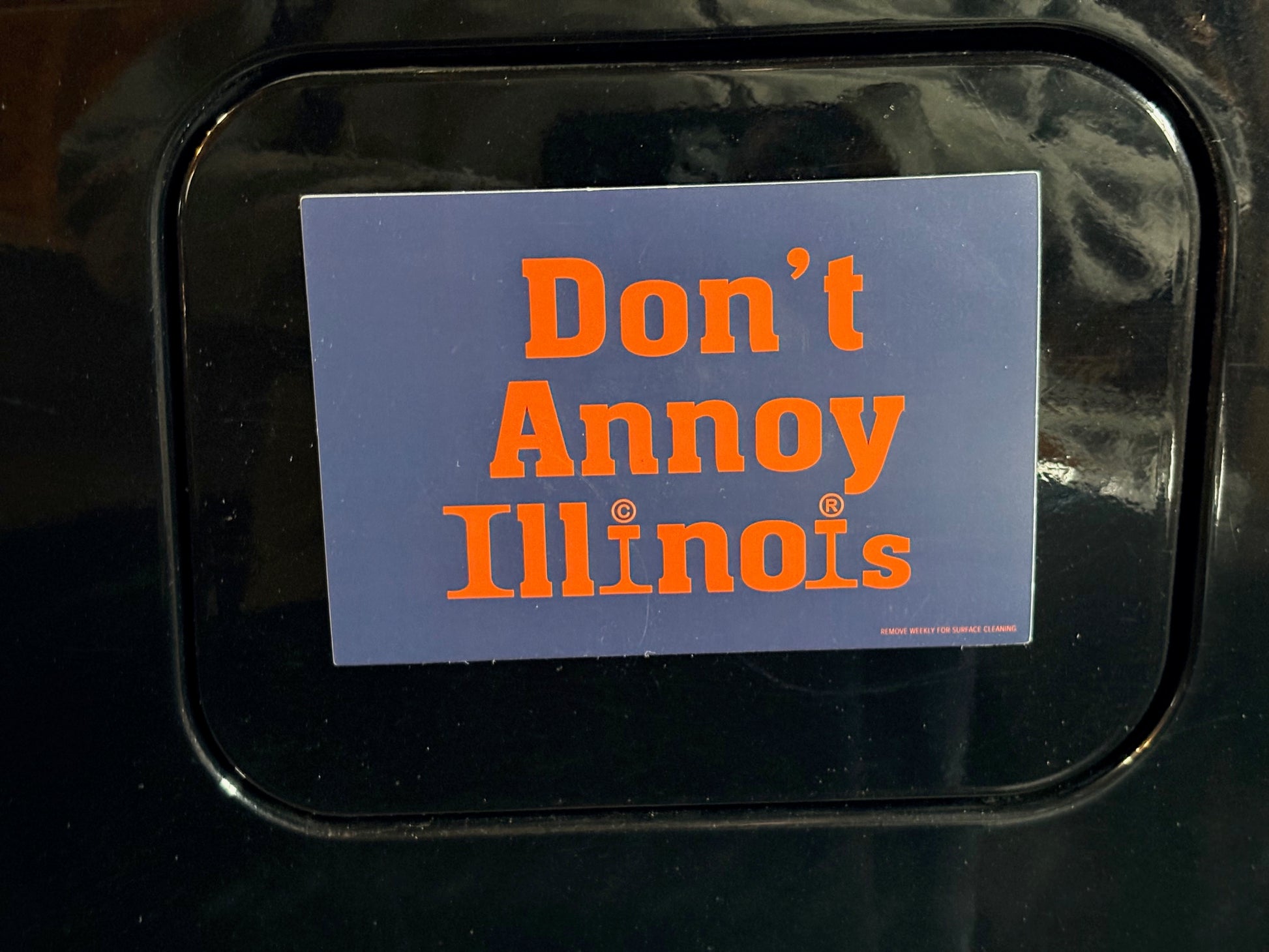 Orange on Navy Large Car Magnet – 4x6