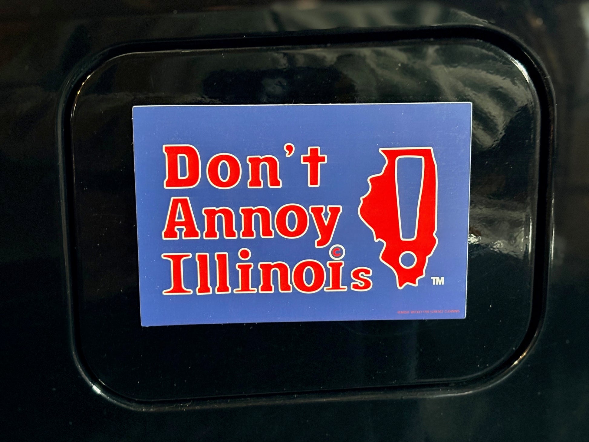 Red on Blue Large Car Magnet – 4x6