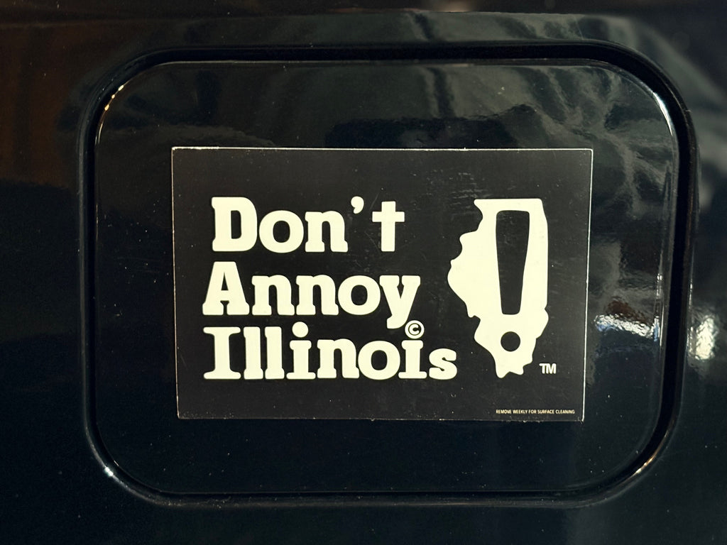 White on Black Large Car Magnet – 4x6