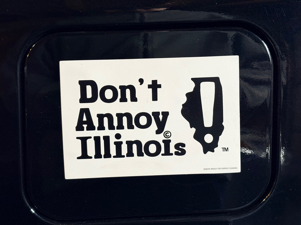 Black on White Large Car Magnet – 4x6