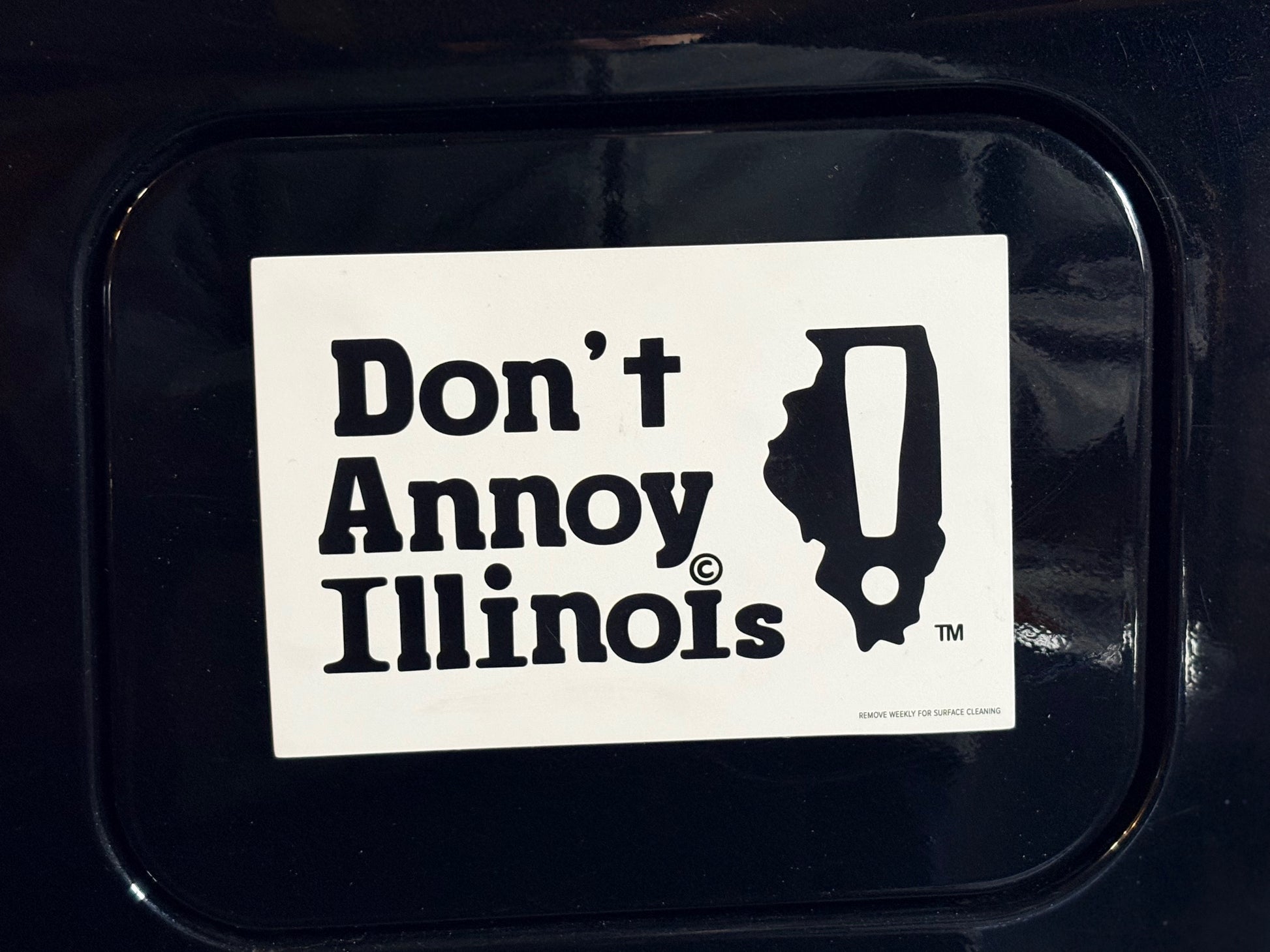 Black on White Large Car Magnet – 4x6