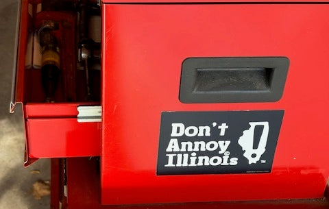 White on Black Large Car Magnet – 4x6