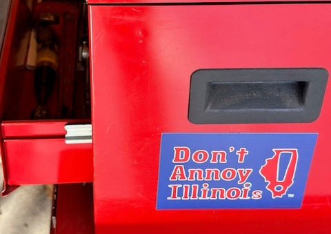 Red on Blue Large Car Magnet – 4x6