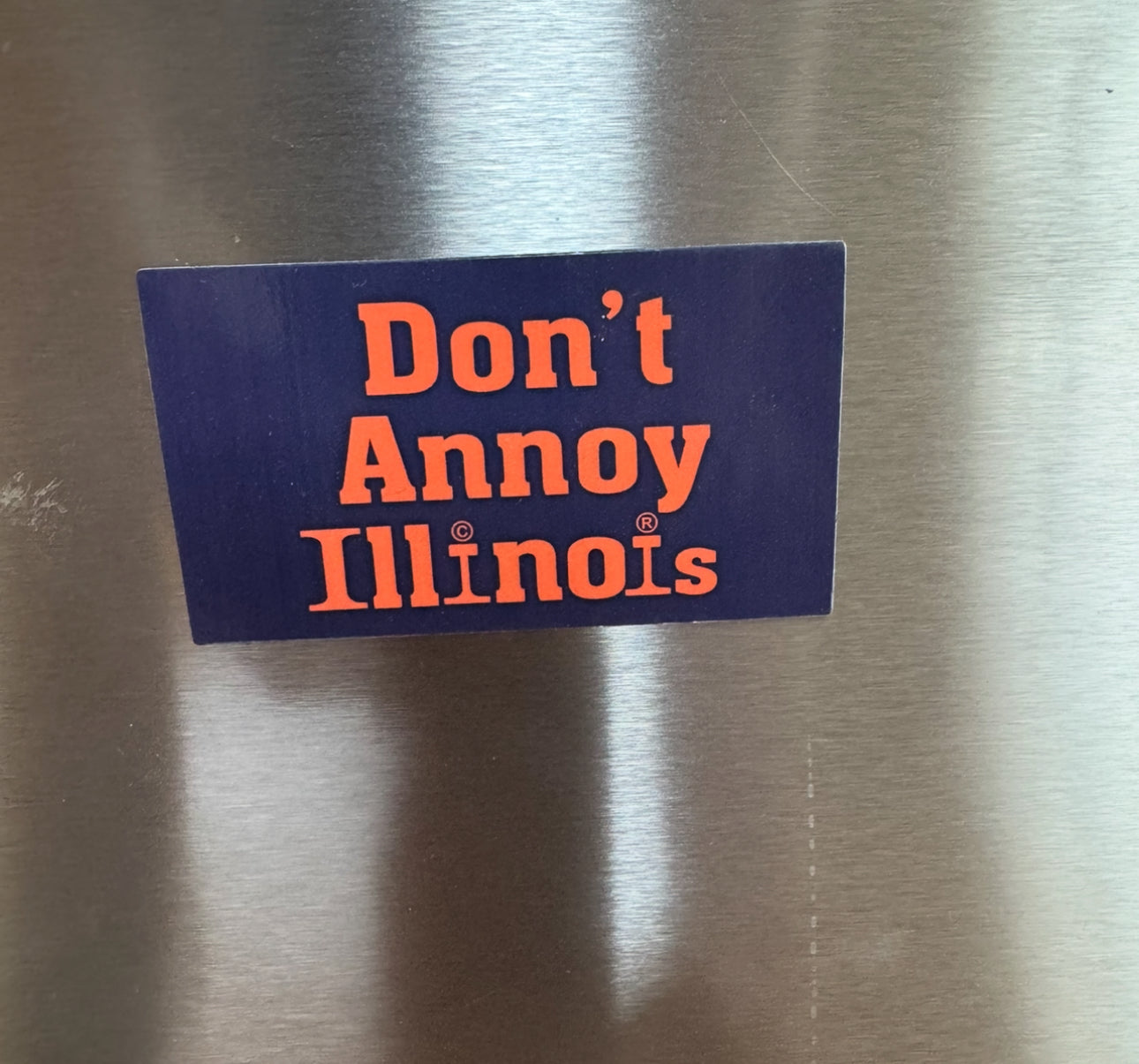 Don’t Annoy Illinois Magnet – Navy & Orange